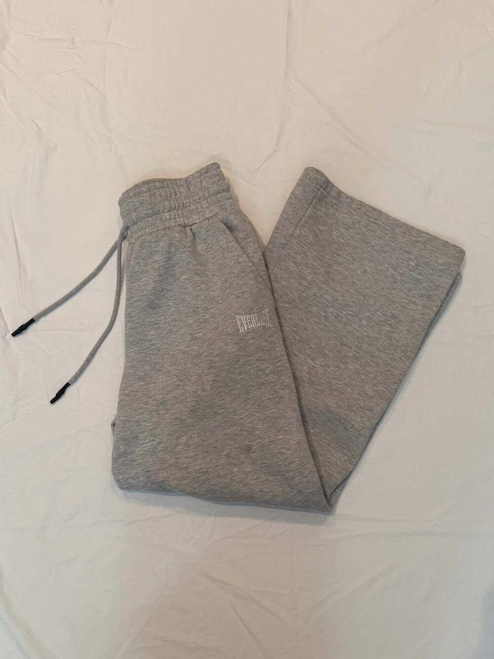 Everlast High-Waisted Wide Leg Sweatpants in Grey